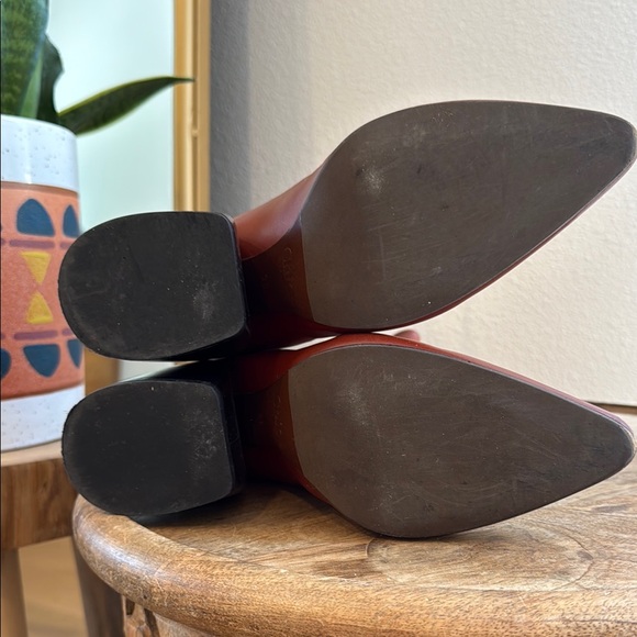 Chloé Wave in Sepia Brown Leather Chunky Heel Ankle Boots EU 38 US 8 NIB $960 - Picture 4 of 8